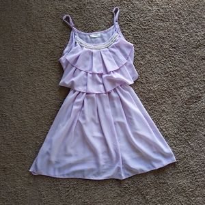 Lavender and Pearl Chiffon Dress